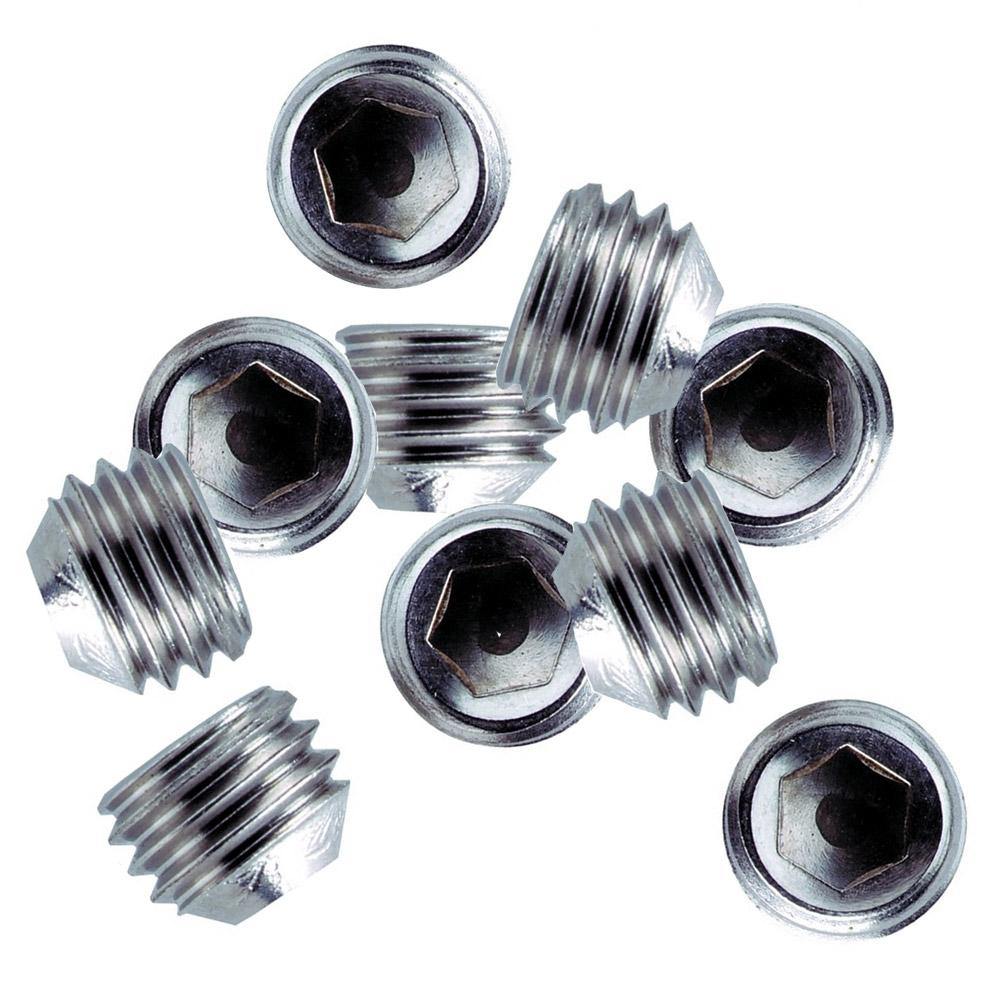 Whitecap 1/4"-28 Thread SS Set Screws - 10 Pack [6249C] - shopbulluna.com