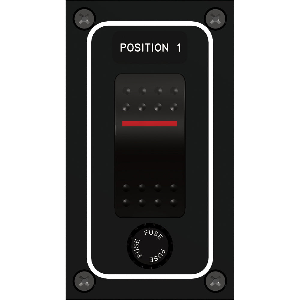 Paneltronics Waterproof Panel - DC 1-Position Illuminated Rocker Switch & Fuse [9960010B] - shopbulluna.com