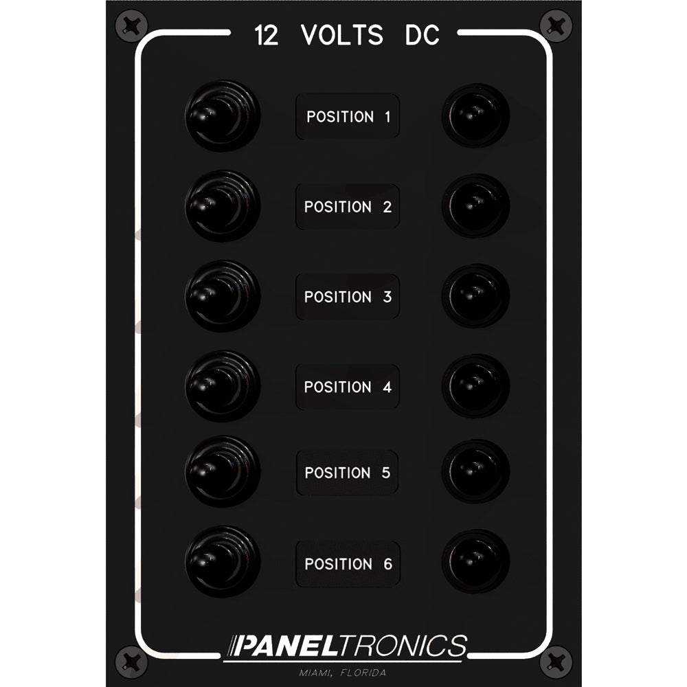 Paneltronics Waterproof Panel - DC 6-Position Toggle Switch & Circuit Breaker [9960016B] - shopbulluna.com