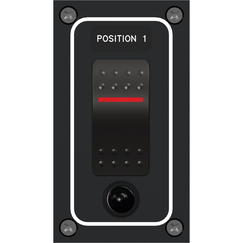 Paneltronics Waterproof Panel - DC 1-Position Illuminated Rocker Switch & Circuit Breaker [9960021B] - shopbulluna.com