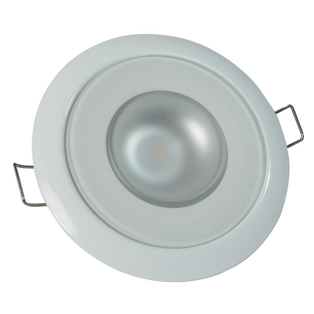 Lumitec Mirage - Flush Mount Down Light - Glass Finish/White Bezel - 4-Color White/Red/Blue/Purple Non-Dimming [113120] - shopbulluna.com