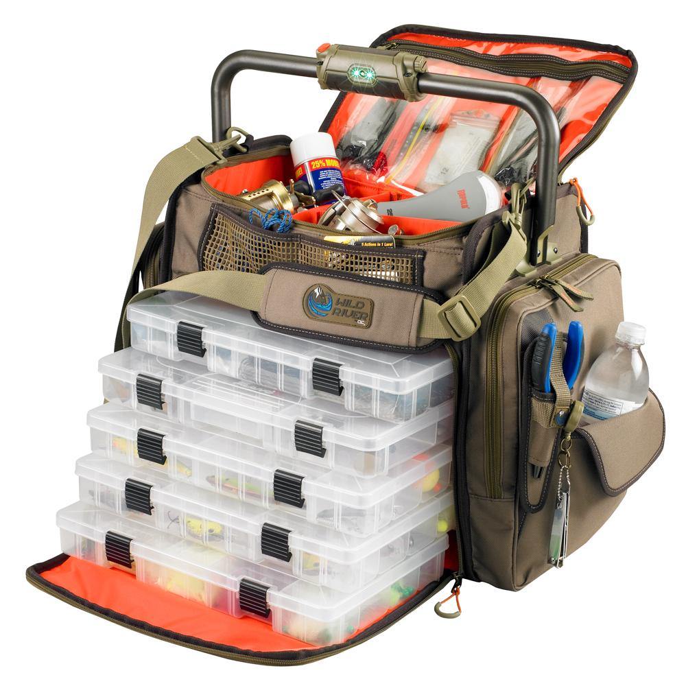 Wild River FRONTIER Lighted Bar Handle Tackle Bag w/5 PT3700 Trays [WT3702] - shopbulluna.com