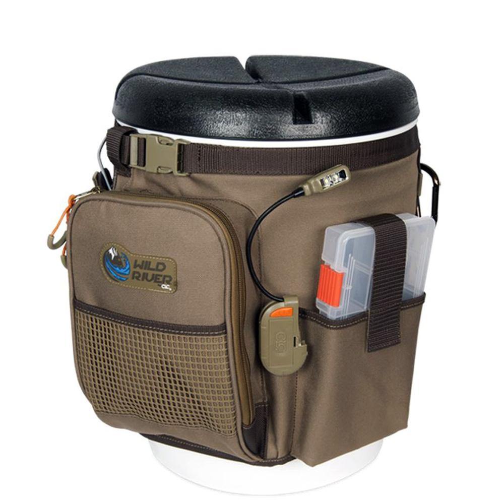 Wild River RIGGER 5 Gallon Bucket Organizer w/Lights, Plier Holder & Lanyard, 2 PT3500 Trays & Bucket w/Seat [WT3507] - shopbulluna.com