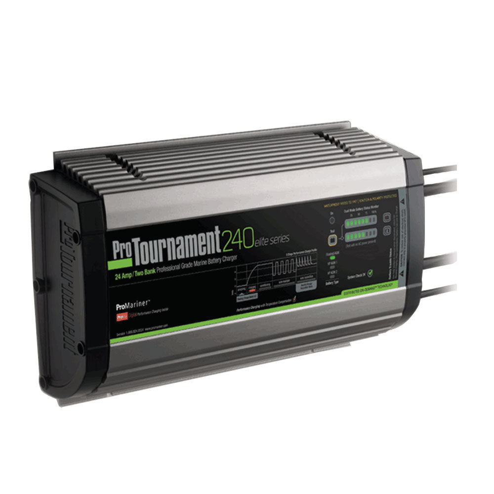 ProMariner ProTournament 240 elite Dual Charger - 24 Amp, 2 Bank [52024] - shopbulluna.com