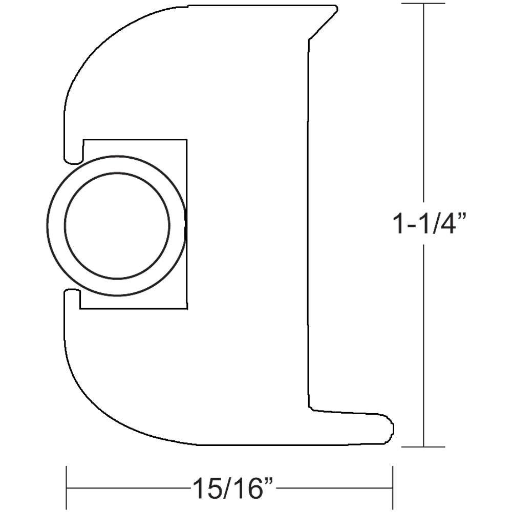 TACO Flex Vinyl Rub Rail Kit - White w/White Insert - 50' [V11-3447WWK50-2] - shopbulluna.com