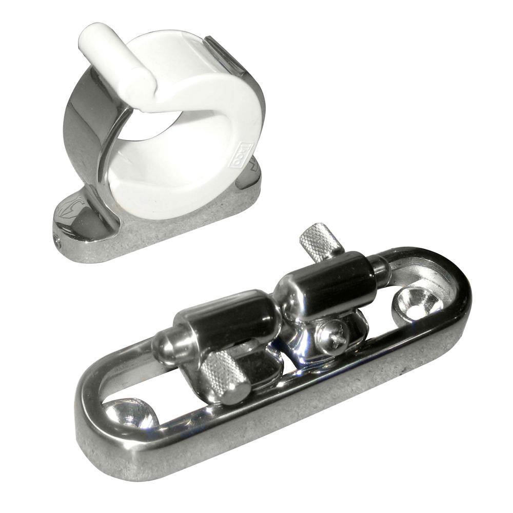 TACO  Stainless Steel Adjustable Reel Hanger Kit w/Rod Tip Holder - Adjusts from 1.875" - 3.875" [F16-2810-1] - shopbulluna.com