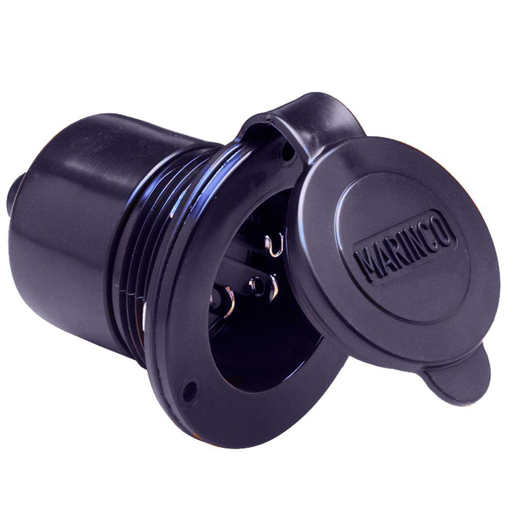 Marinco Marine On-Board Hard Wired Charger Inlet - 15Amp - Black [150BBI] - shopbulluna.com