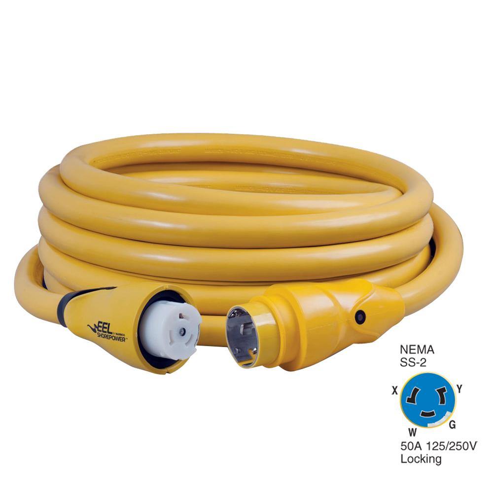 Marinco CS504-25 EEL 50A 125V/250V Shore Power Cordset - 25' - Yellow [CS504-25] - shopbulluna.com