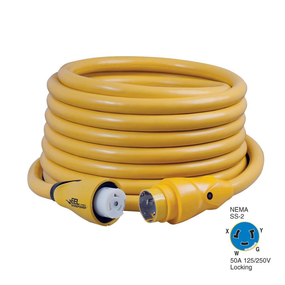 Marinco CS504-50 EEL 50A 125V/250V Shore Power Cordset - 50' - Yellow [CS504-50] - shopbulluna.com