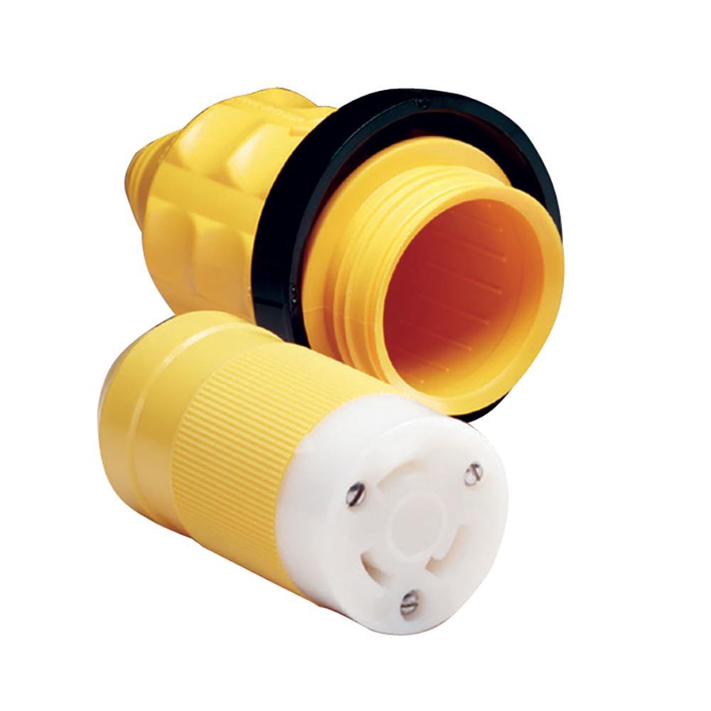 Marinco 305CRCN.VPK 30A Female Connector w/Cover & Rings [305CRCN.VPK] - shopbulluna.com