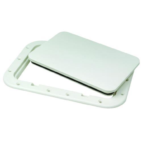 Seachoice Polypropylene 7 x 11 Inch ID Pry-Out Type Hatch-White - shopbulluna.com