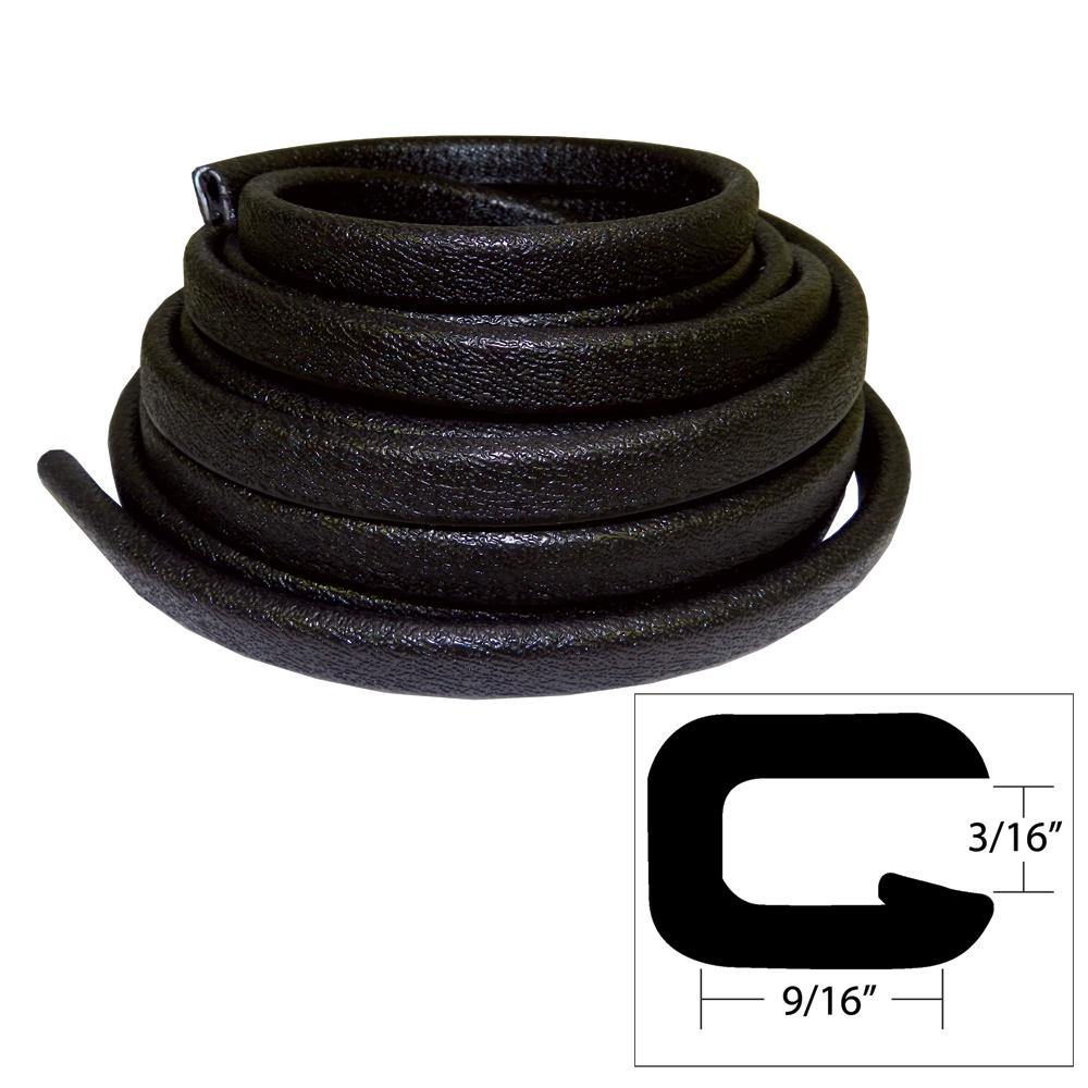 TACO Flexible Vinyl Trim - 5/32" Opening x 9/16"W x 25'L - Black [V30-1005B25-1] - shopbulluna.com