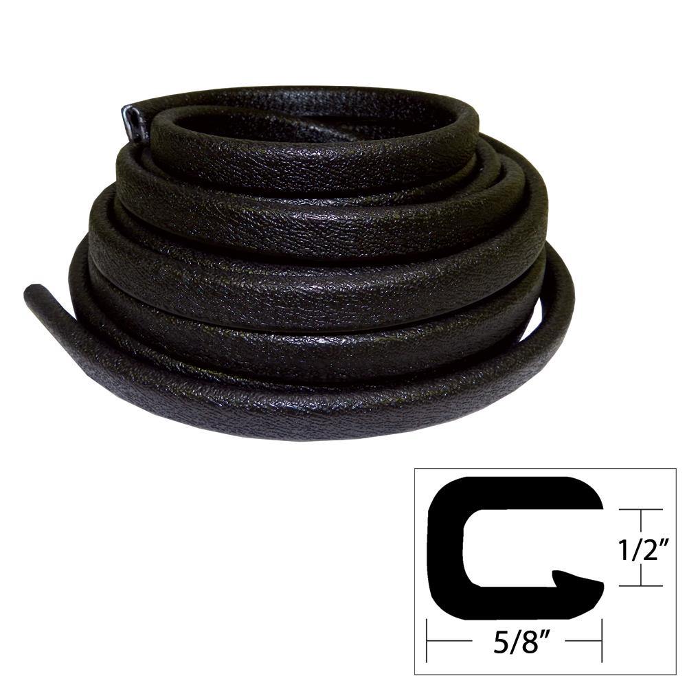 TACO Flexible Vinyl Trim - 1/2" Opening x "W x 25'L - Black [V30-1316B25-1] - shopbulluna.com