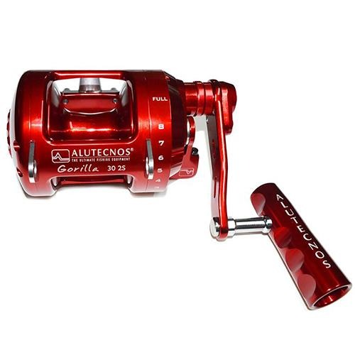 Alutecnos Albacore Gorilla 30 Two Speed Reel - Red - shopbulluna.com