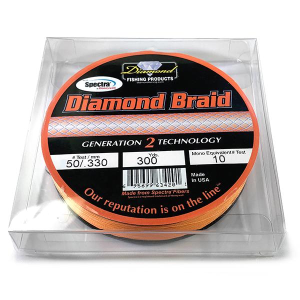 Momoi Diamond Gen 2 Braided Line - 50 Pounds 300 Yards - Orange - shopbulluna.com