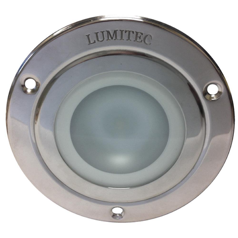 Lumitec Shadow - Flush Mount Down Light - Polished SS Finish - 3-Color Red/Blue Non Dimming w/White Dimming [114118] - shopbulluna.com