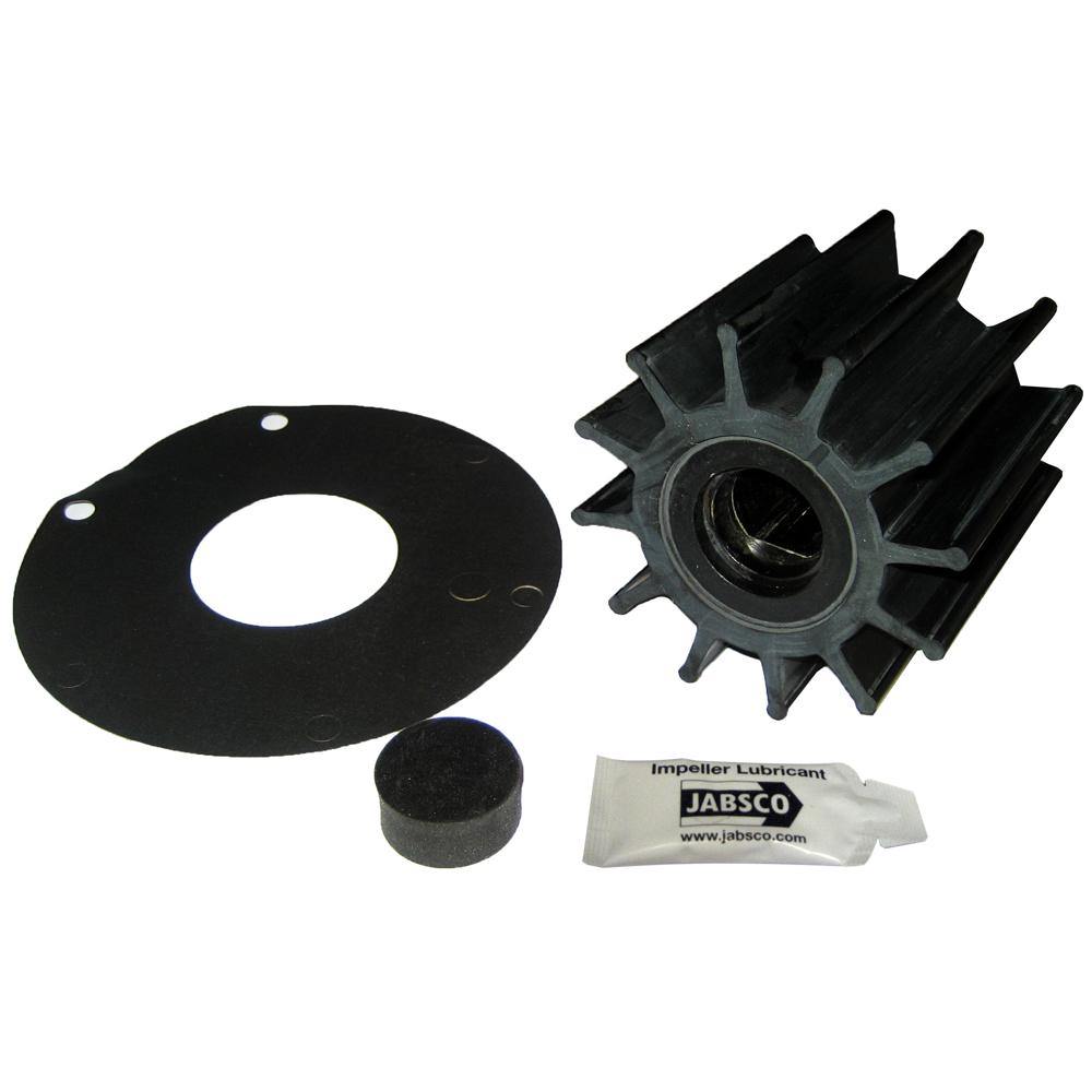 Jabsco Impeller Kit - 12 Blade - Neoprene - 3-" Diameter - Plastic Insert - Double Flat Drive [17370-0001-P] - shopbulluna.com