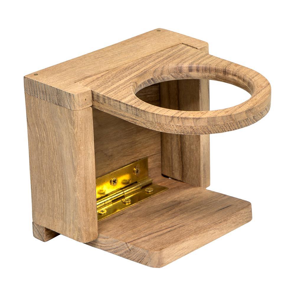 Whitecap Teak Folding Drink Holder [62601] - shopbulluna.com