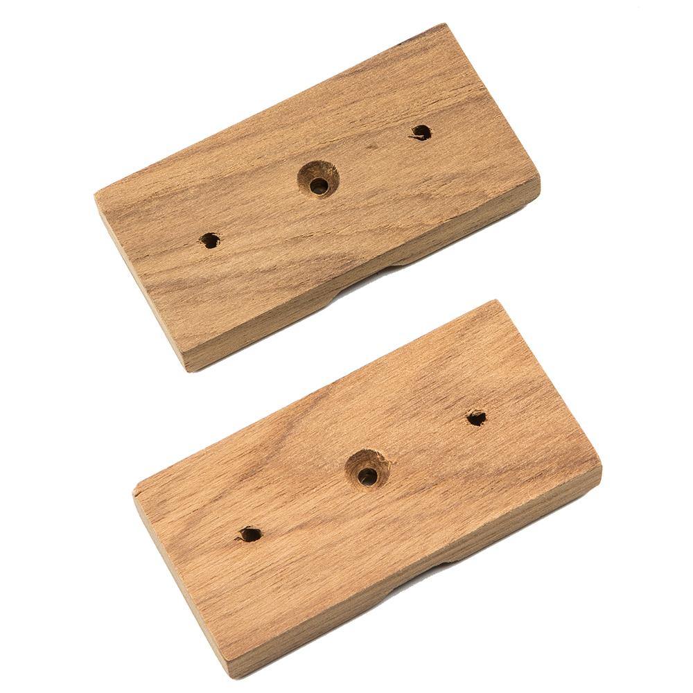 Whitecap Teak Rod Storage Rack Mounting Brackets - Pair [60609] - shopbulluna.com