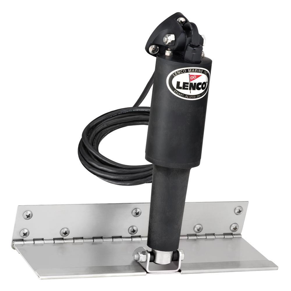 Lenco 4" x 12" Limited Space Trim Tab Kit w/o Switch Kit 12V - Standard Finish - Standard Actuator [15125-101] - shopbulluna.com