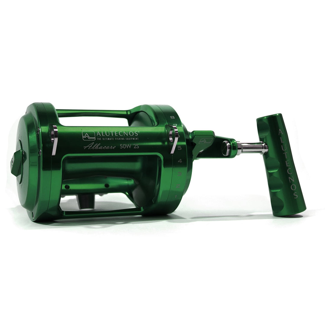 Alutecnos Albacore 50 Wide Two Speed Reel - Green - shopbulluna.com