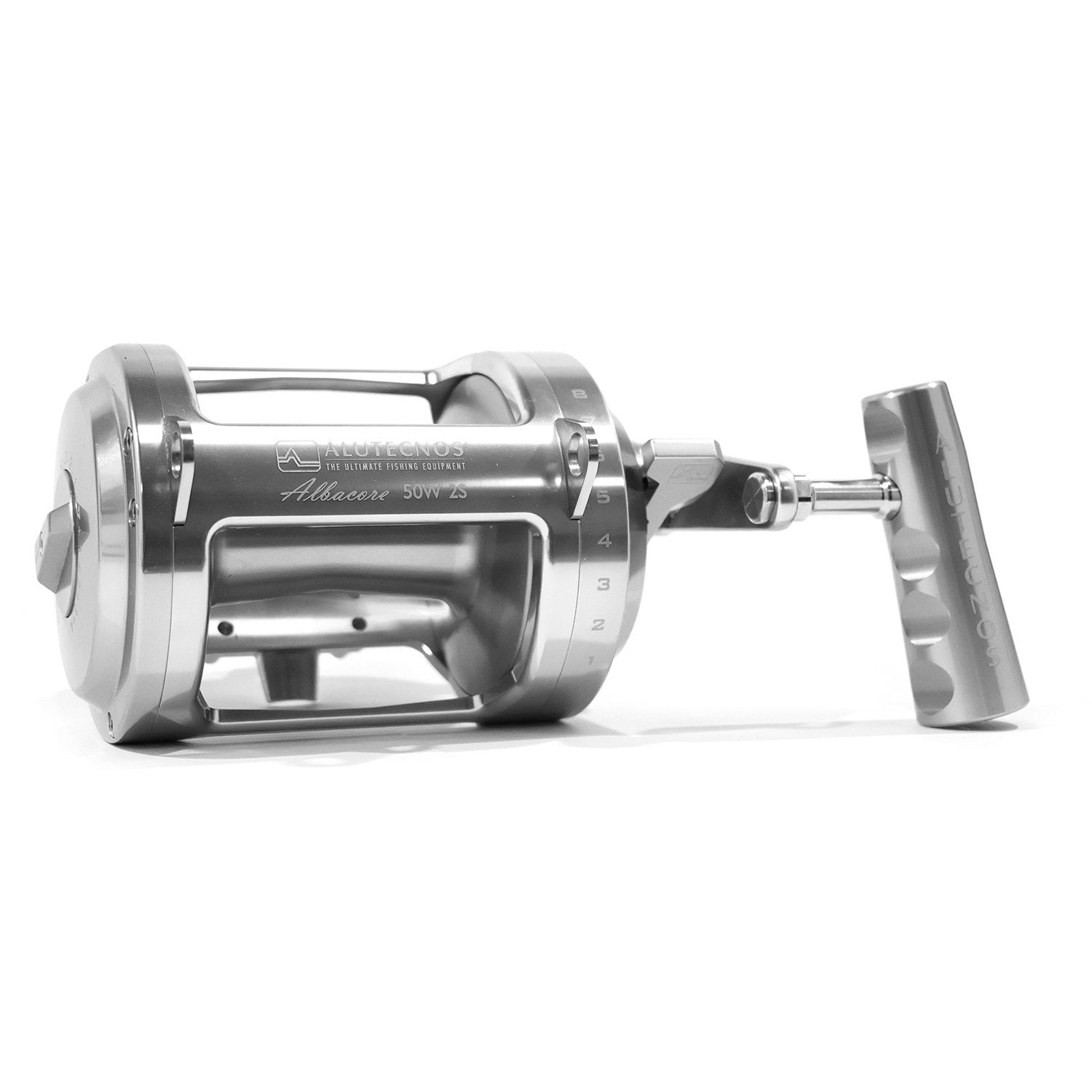 Alutecnos Albacore 50 Wide Two Speed Reel - Silver – shopbulluna.com