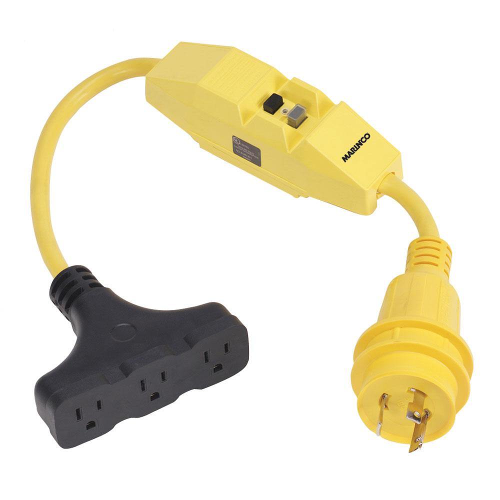 Marinco Dockside 30A to 15A Adapter with GFI [199128] - shopbulluna.com