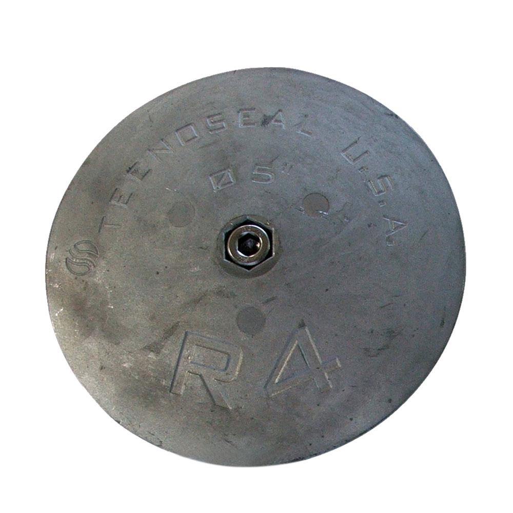 Tecnoseal R4 Rudder Anode - Zinc - 5" Diameter x 5/8" Thickness [R4] - shopbulluna.com