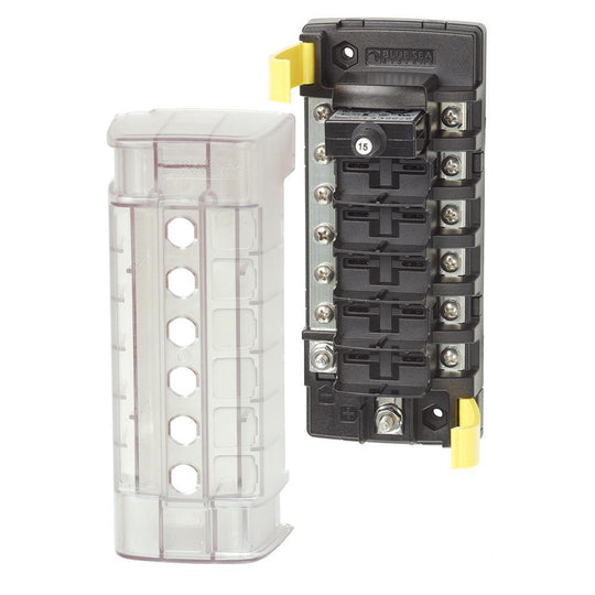 Blue Sea 5052 ST CLB Circuit Breaker Block - 6 Position w/Negative Bus [5052] - shopbulluna.com