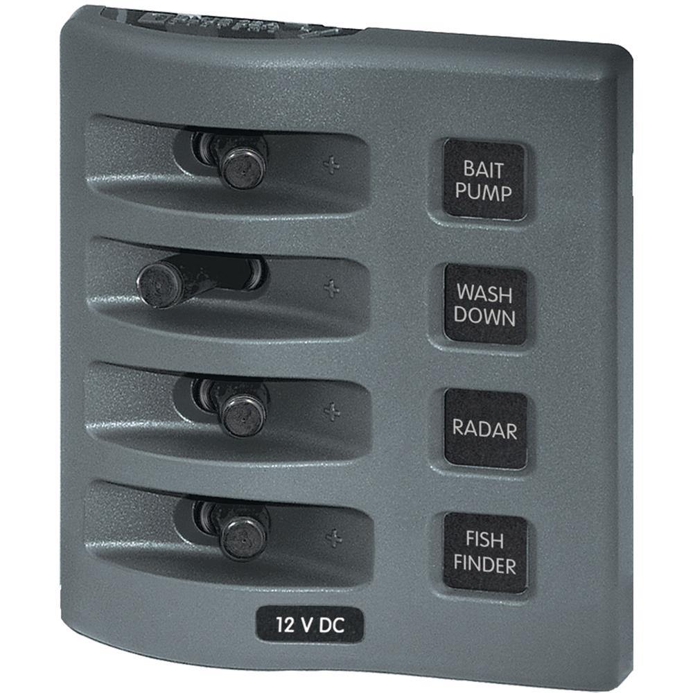 Blue Sea 4305 WeatherDeck 12V DC Waterproof Switch Panel - 4 Posistion [4305] - shopbulluna.com