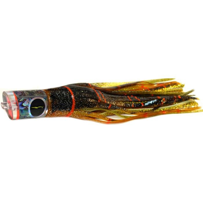 Black Bart Bad Guy Medium Tackle Lure - Brown Gold Orange/Gold Dot - shopbulluna.com