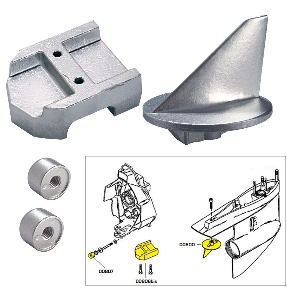 Tecnoseal Anode Kit w/Hardware - Mercury Alpha 1 Gen 1 - Magnesium [20800MG] - shopbulluna.com