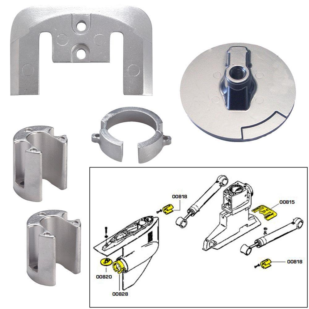 Tecnoseal Anode Kit w/Hardware - Mercury Bravo 1 - Aluminum [20803AL] - shopbulluna.com