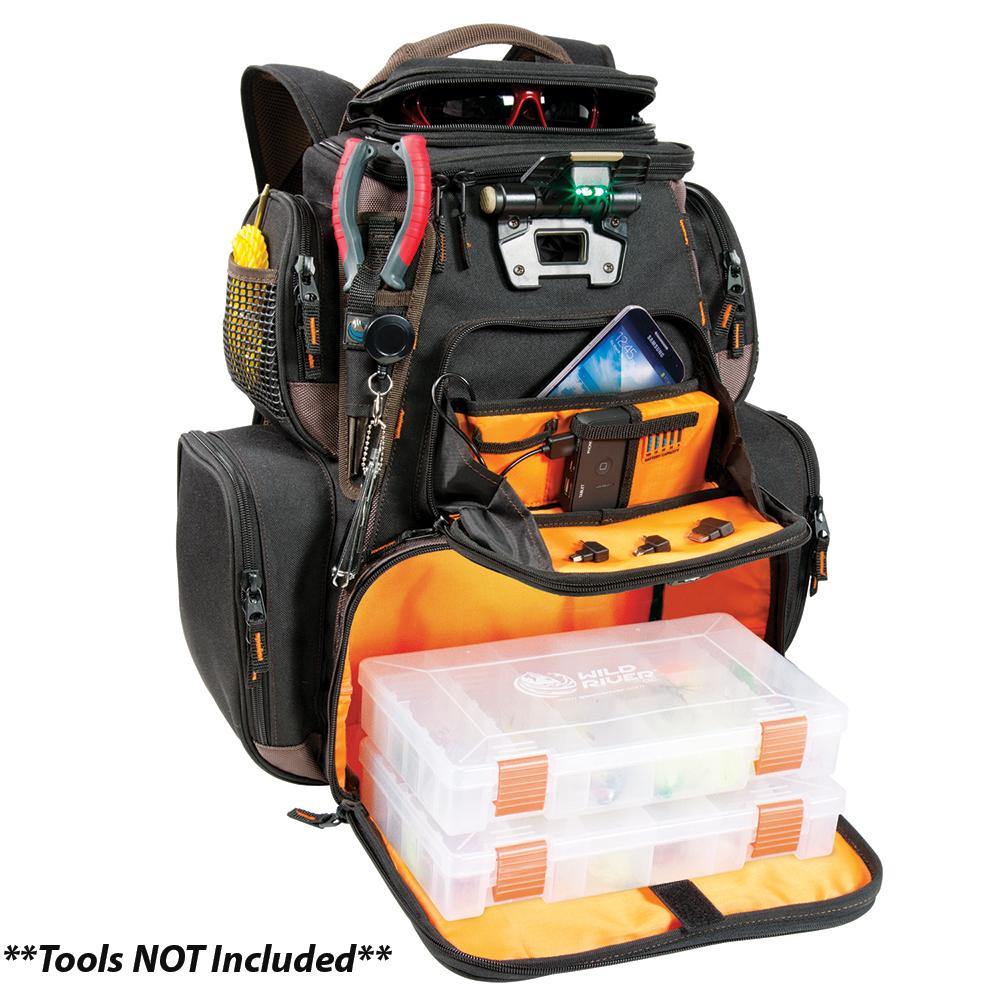 Wild River Tackle Tek Nomad XP - Lighted Backpack w/ USB Charging System w/2 PT3600 Trays [WT3605] - shopbulluna.com