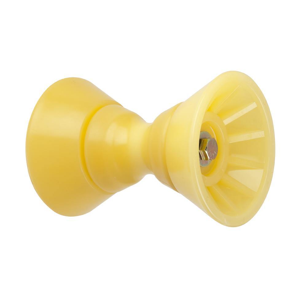 C.E. Smith 4" Bow Bell Roller Assembly - Yellow TPR [29301] - shopbulluna.com