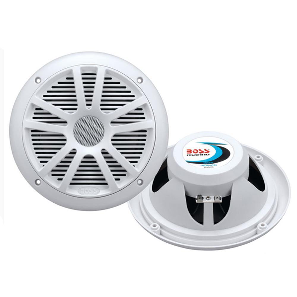 Boss Audio MR6W 6.5" Dual Cone Marine Coaxial Speaker (Pair) - 180W - White [MR6W] - shopbulluna.com