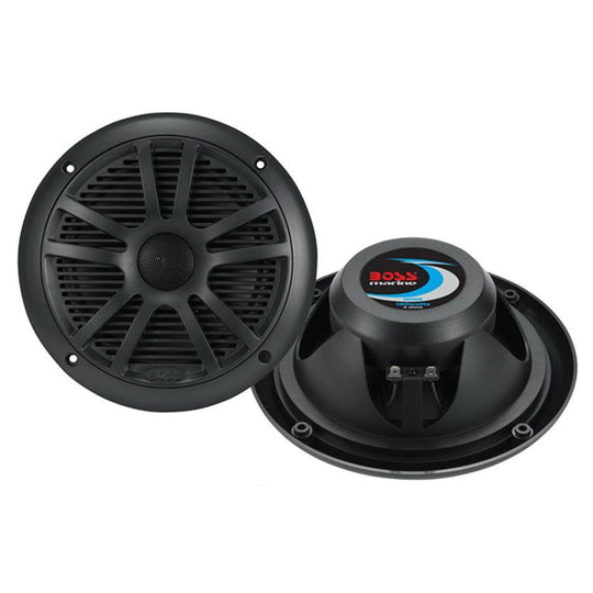 Boss Audio MR6B 6.5" Dual Cone Marine Coaxial Speaker (Pair) - 180W - Black [MR6B] - shopbulluna.com