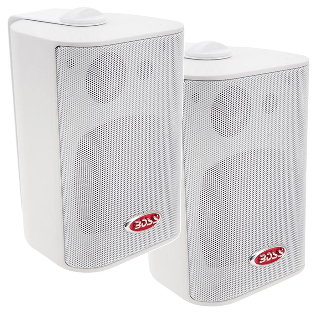 Boss Audio MR4.3W 4" 3-Way Marine Box Speakers (Pair) - 200W - White [MR4.3W] - shopbulluna.com