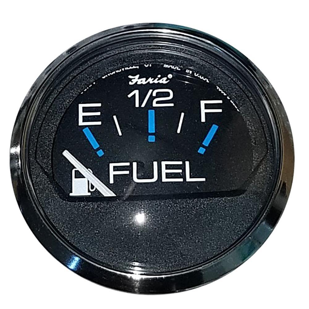 Faria Chesapeake Black 2" Fuel Level Gauge (E-1/2-F) [13701] - shopbulluna.com