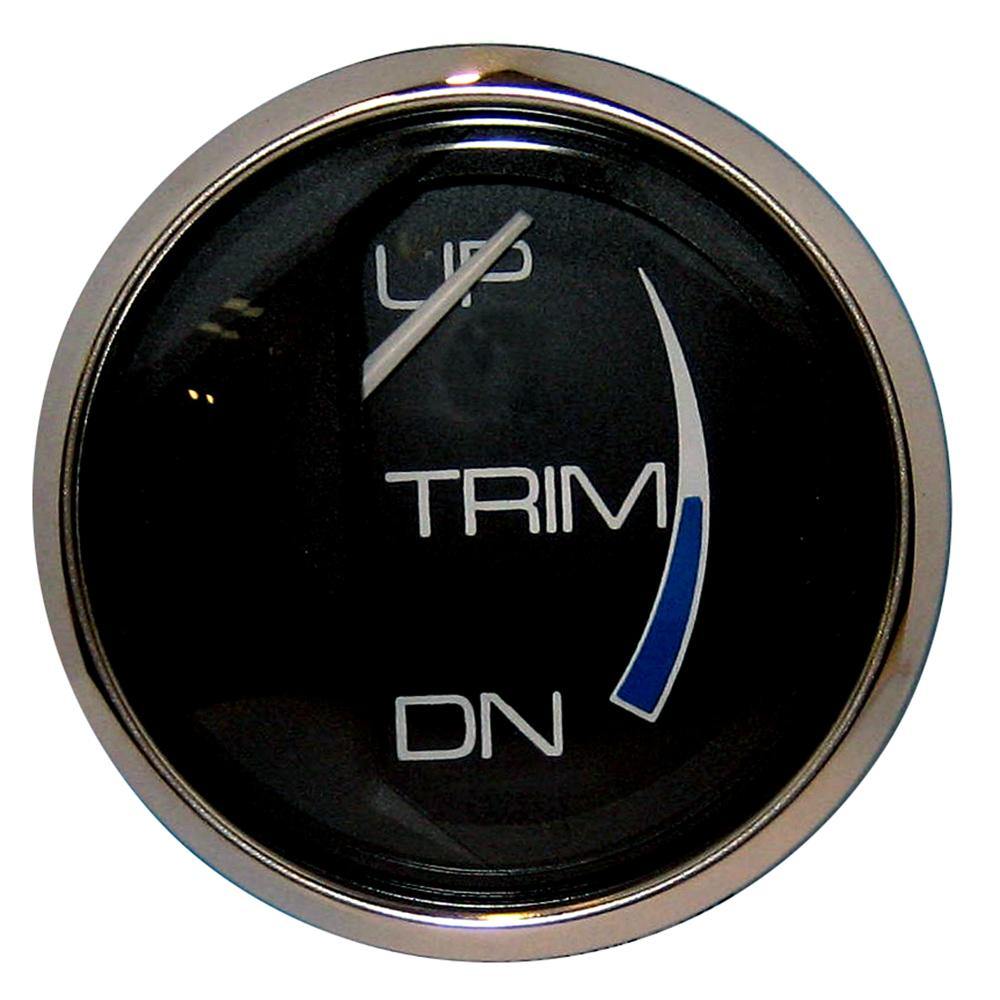 Faria Chesapeake Black 2" Trim Gauge (Mercury / Mariner / Mercruiser / Volvo DP / Yamaha 01 and newer) [13707] - shopbulluna.com