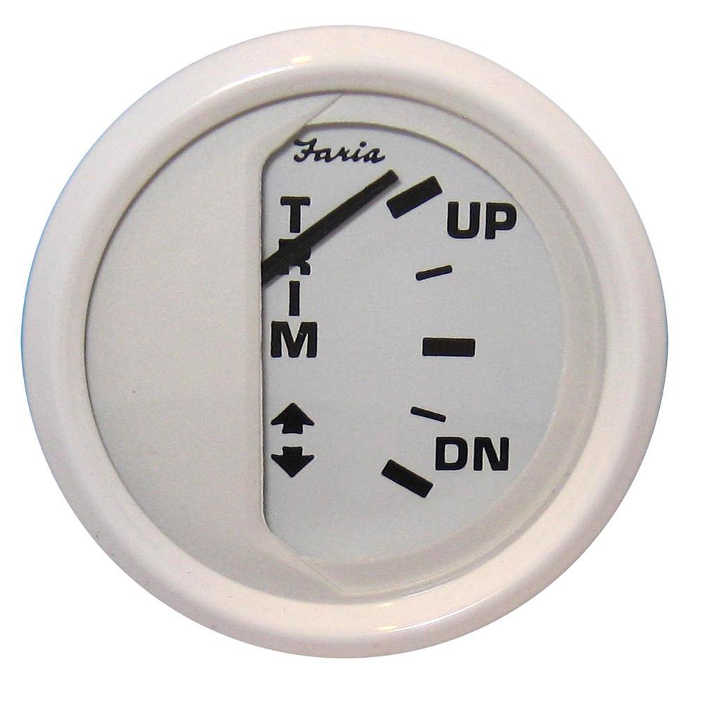 Faria Dress White 2" Trim Gauge (J/E/Suzuki Outboard) [13123] - shopbulluna.com