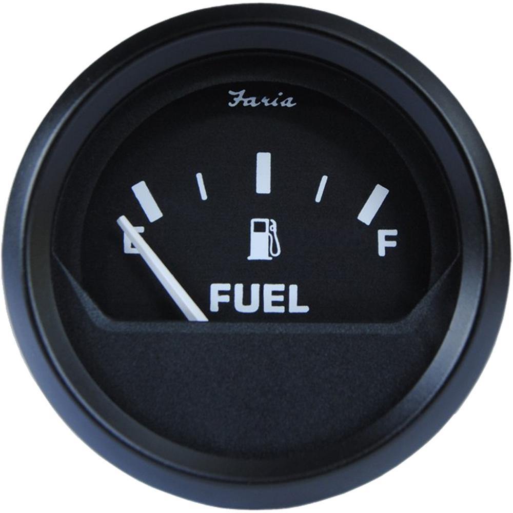 Faria Euro Black 2" Fuel Level Gauge [12801] - shopbulluna.com