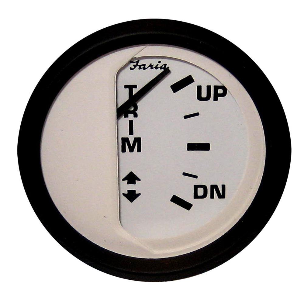 Faria Euro White 2" Trim Gauge f/ Johnson/Evinrude/Suzuki (Outboard) [12915] - shopbulluna.com