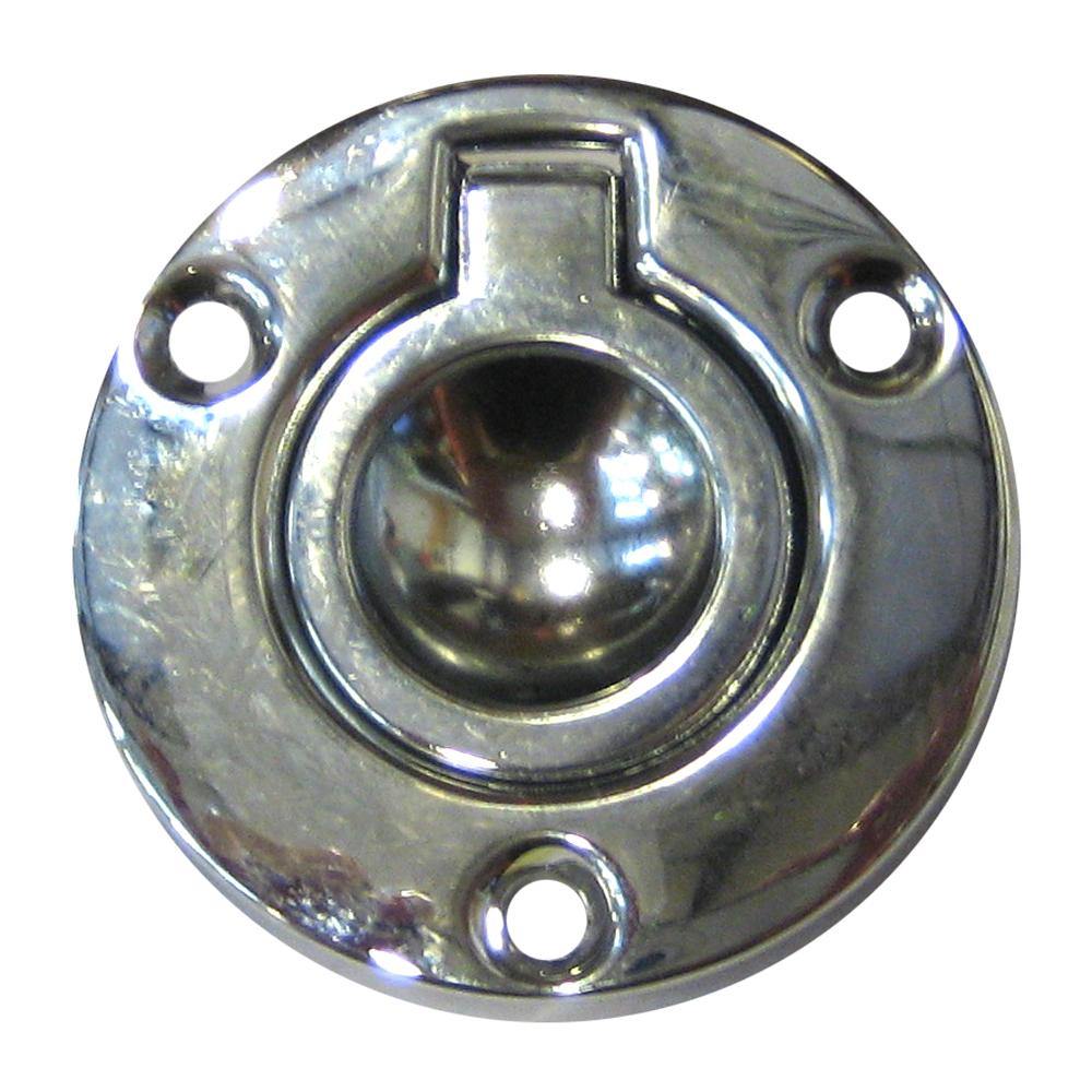 Perko Round Flush Ring Pull - 2" - Chrome Plated Zinc [1232DP2CHR] - shopbulluna.com