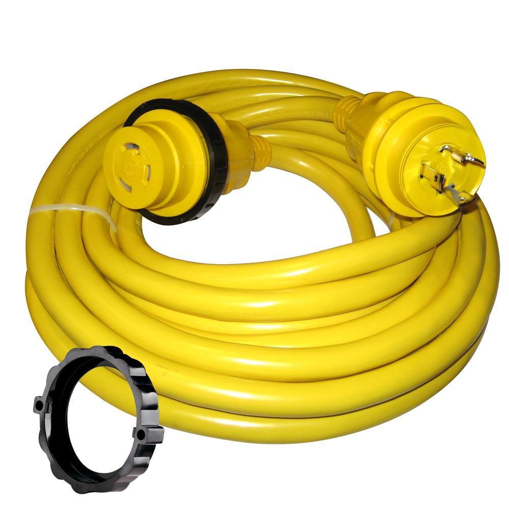 Marinco 30 Amp Power Cord Plus Cordset - 35' - Yellow [35SPP] - shopbulluna.com