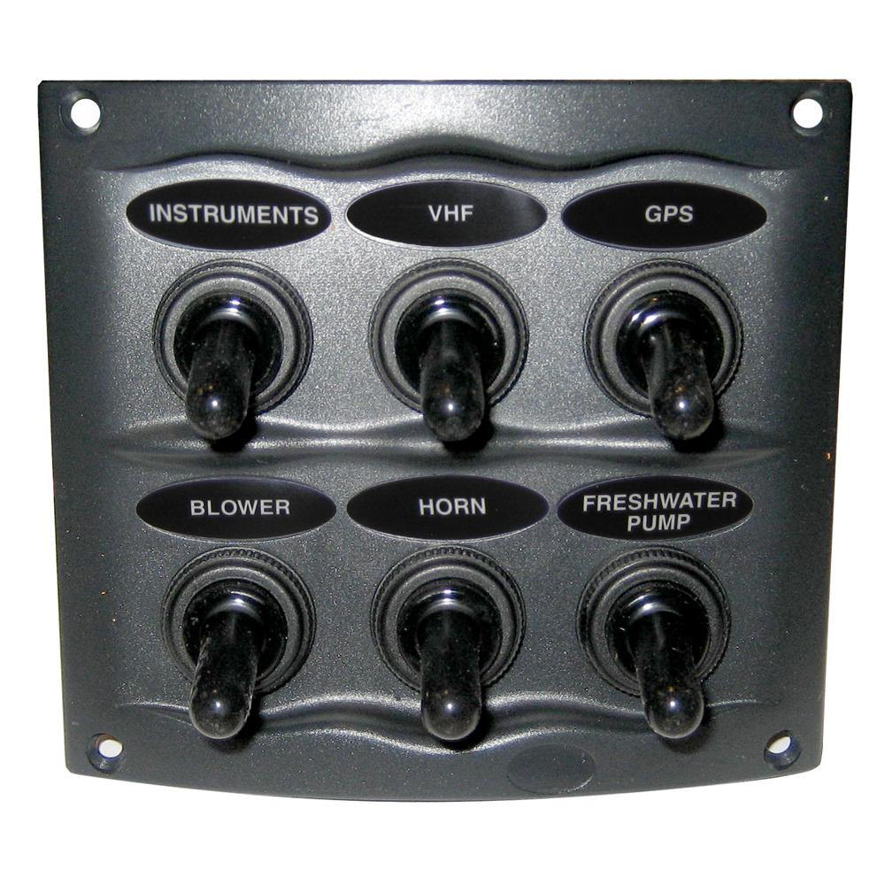 Marinco Waterproof Panel - 6 Switches - Grey [900-6WP] - shopbulluna.com