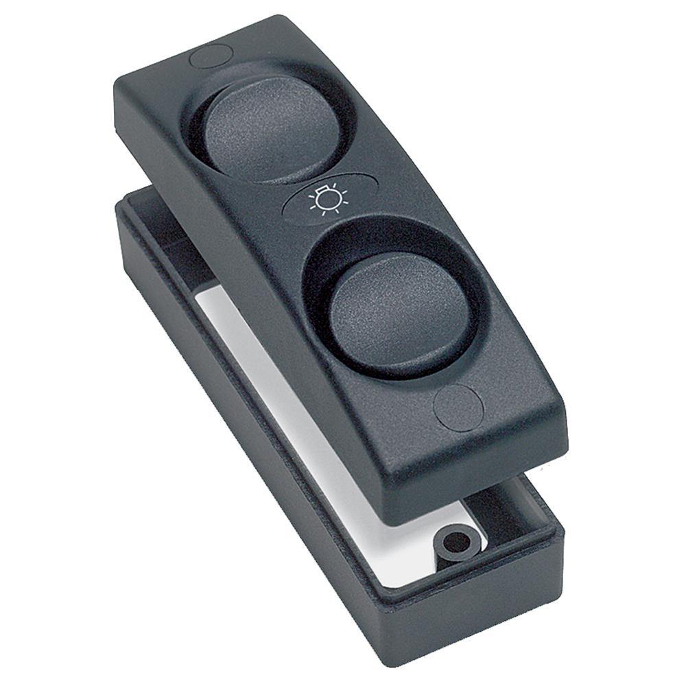 Marinco Contour 1100 Series Double Interior Switch - On/Off - Black [1101-BK] - shopbulluna.com