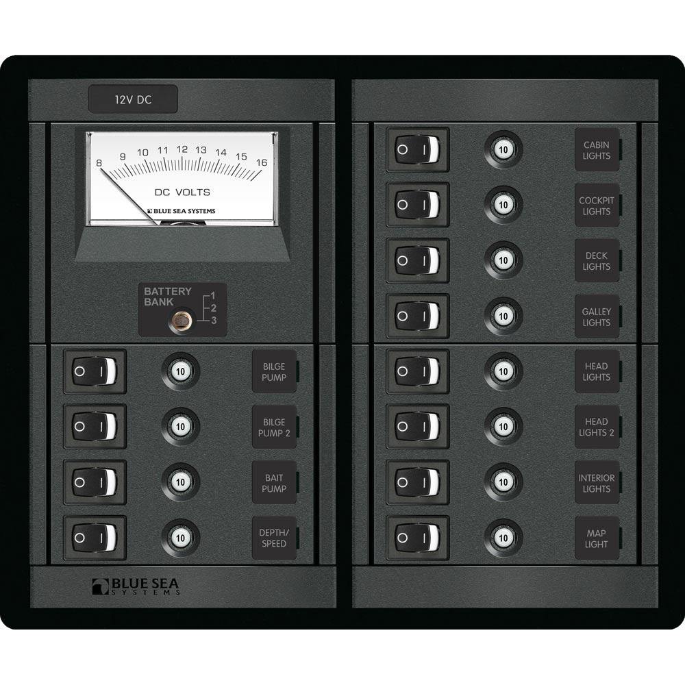 Blue Sea 1464 12 Position Switch CLB + Meter Square [1464] - shopbulluna.com