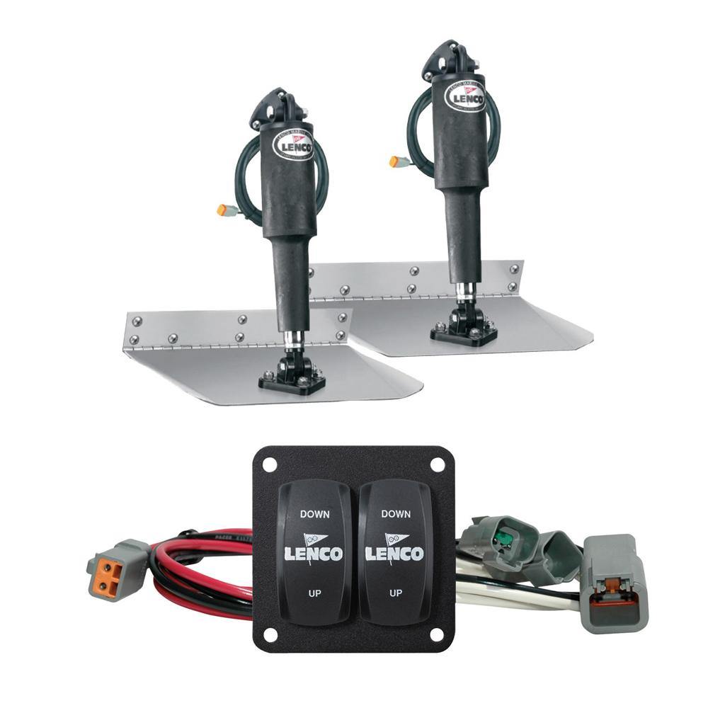 Lenco 9" x 12" Standard Trim Tab Kit w/Double Rocker Switch [15101-104] - shopbulluna.com