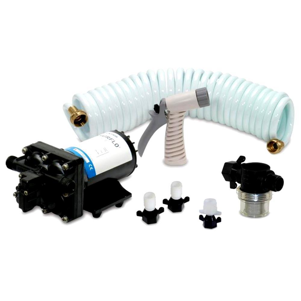 Shurflo by Pentair BLASTERII Washdown Kit - 12VDC, 3.5GPM w/25 Hose, Nozzle, Strainer  Fittings [4338-121-E07] - shopbulluna.com